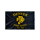 Denver Fire Department 3x5 Feet Double Embroidered Flag