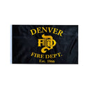 Denver Fire Department 3x5 Feet Double Embroidered Flag