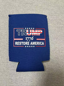 Trump 1776 Restore America USA Jacket Can Holder Drink Koozie