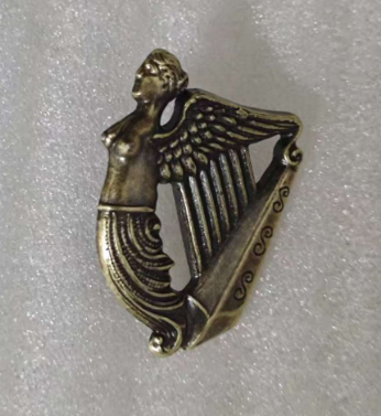 Irish Harp Bronze Lapel Pin