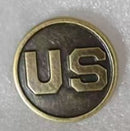 US Round Bronze Lapel Pin USA Veteran Button