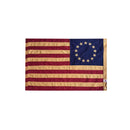 Betsy Ross Vintage Tea Stained 3'x5' Embroidered Flag ROUGH TEX® Cotton