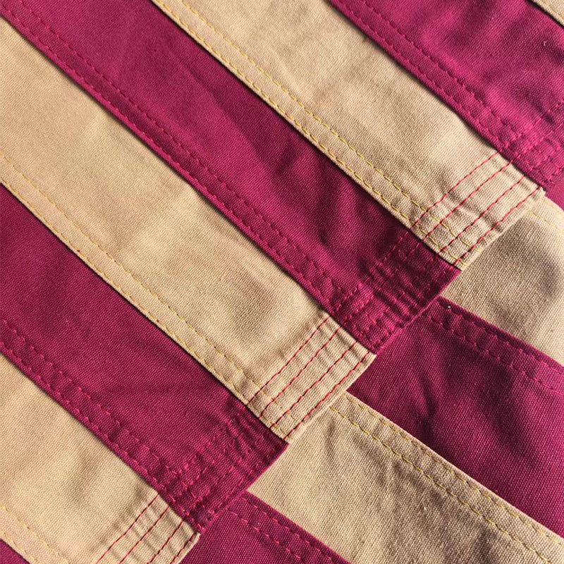 North Carolina Vintage Tea Stained 3'x5' Embroidered Flag ROUGH TEX® Cotton