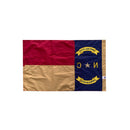 North Carolina Vintage Tea Stained 2'X3' Embroidered Flag ROUGH TEX® Cotton in Colored Box