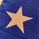 Texas Vintage Tea Stained 3'x5' Embroidered Flag ROUGH TEX® Cotton