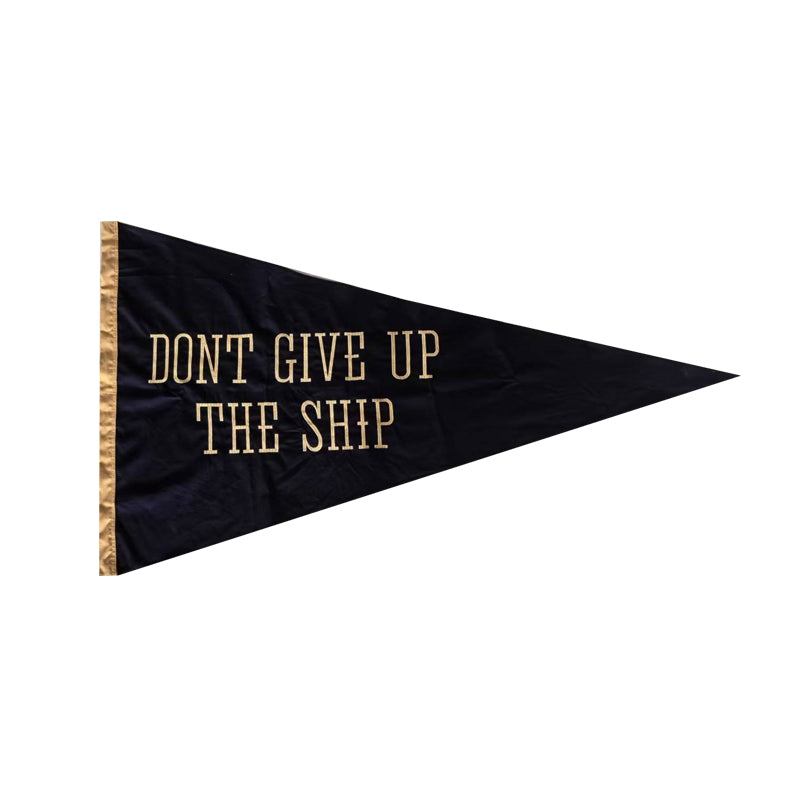 Commodore Perry Don't Give Up the Ship Nautical Flags 3x5 Cotton Historic Pennant V Shape
