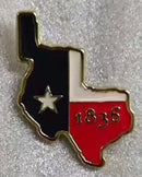 Texas Map 1836 Lapel Pin