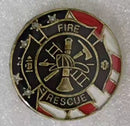 Fire & Rescue Round Lapel Pin