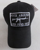 Fuck Around And Find Out M4 FAFO Black Embroidered Cap