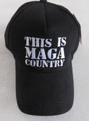 This Is MAGA Country Black Embroidered Cap