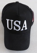 USA 45 47 USA Black Embroidered Cap