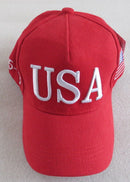 USA 45 47 USA Red Embroidered Cap