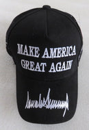 Make America Great Again Signature Black & White Embroidered Cap