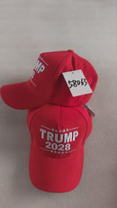 Trump 2028 Red Embroidered Cap