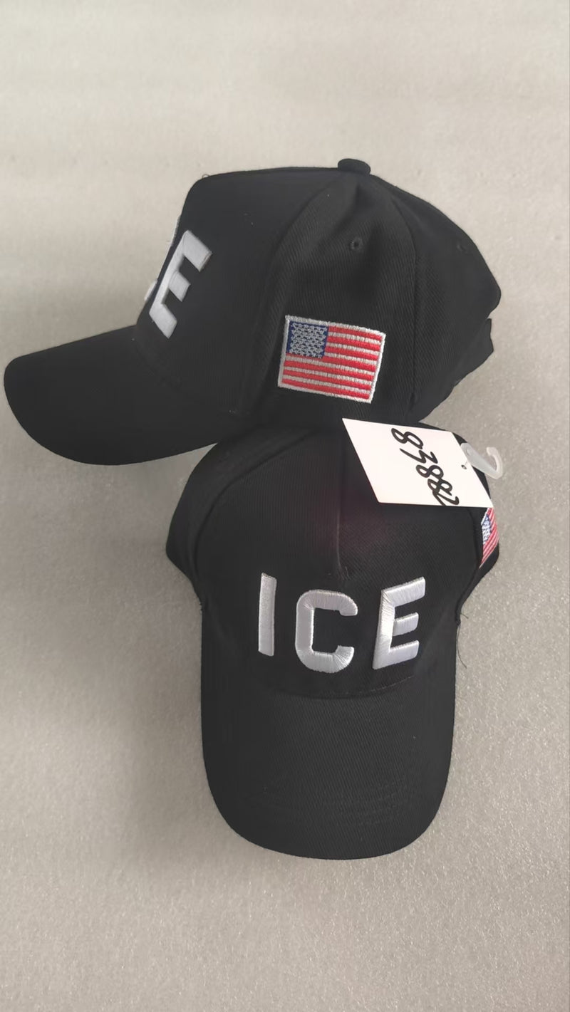 ICE USA Black Embroidered Cap Immigration Enforcement