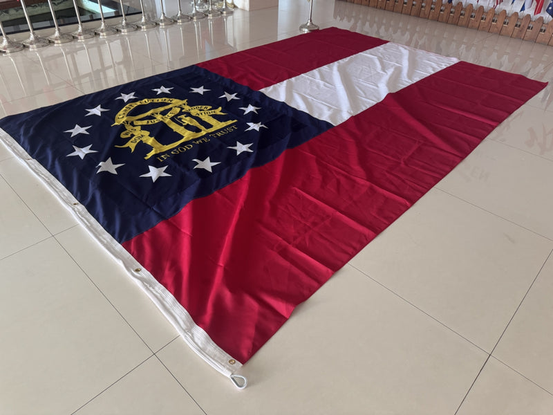 Georgia Official 10'x15' Embroidered Flag ROUGH TEX® 600D Flags
