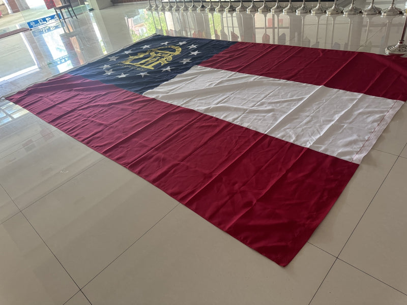 Georgia Official 10'x15' Embroidered Flag ROUGH TEX® 600D Flags