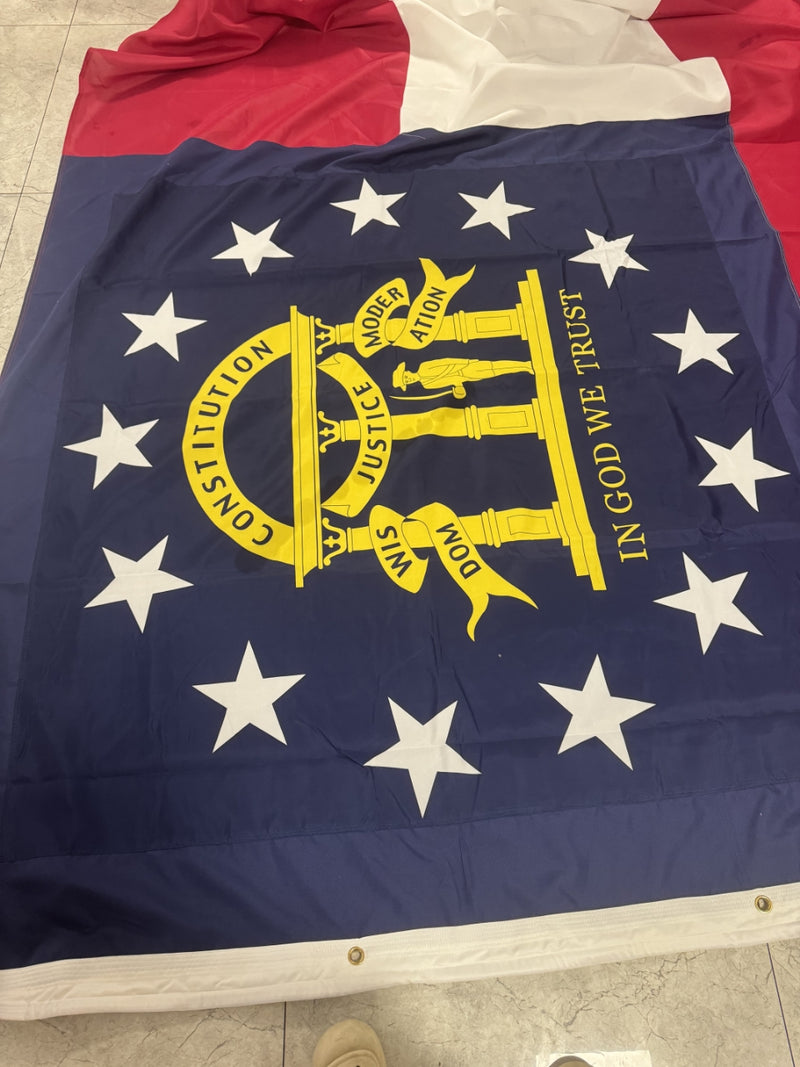 Georgia Official 10'x15' Embroidered Flag ROUGH TEX® 600D Flags
