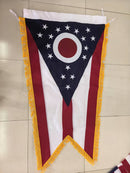 Ohio Gold Fringe 3x5 Cotton Flag Sleeve Indoor