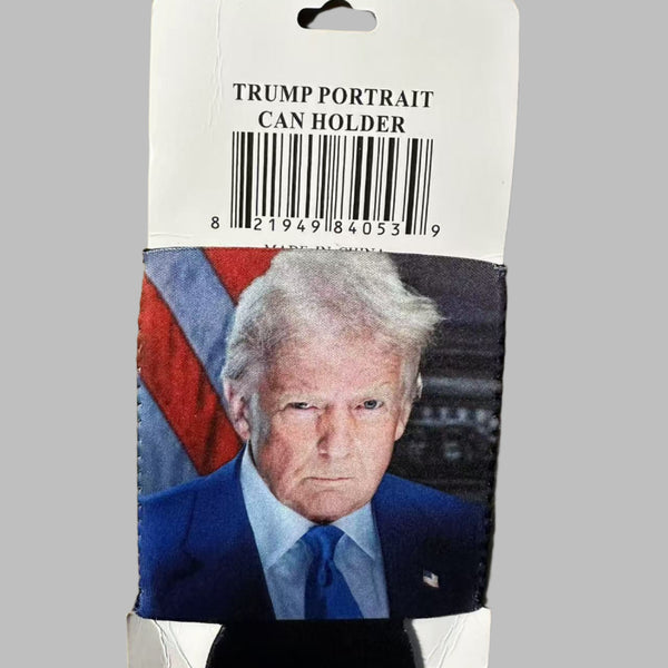 Trump Official Portrait Jacket Can Holder Drink Koozie