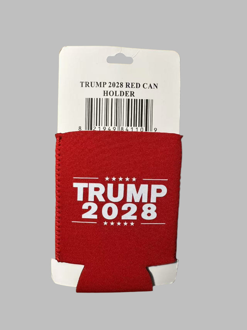 Trump 2028 Red Jacket Can Holder Drink Koozie