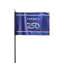 America 250th USA Commemorative Stick Flags 8x12 Inches