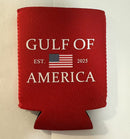 Gulf of America Est. 2025 Red Jacket Can Holder Drink Koozie