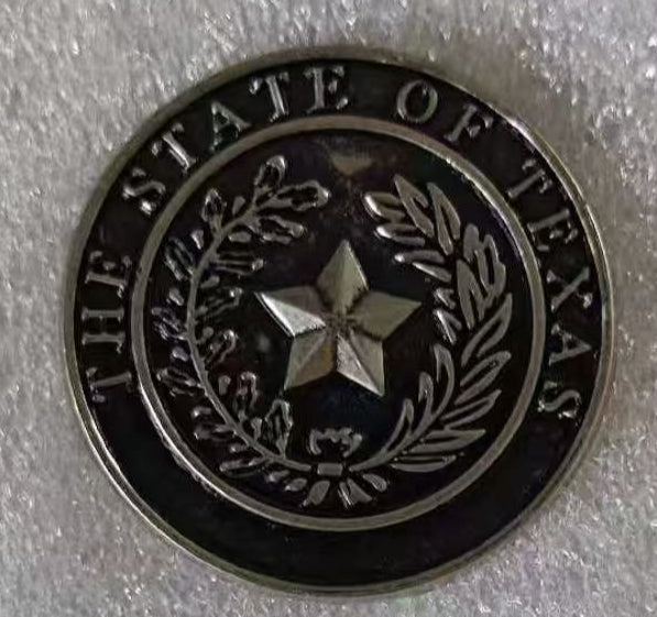 State of Texas Round Lapel Pin