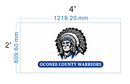 Oconee County Warriors 2x4 Feet Double Sided 12 Pack