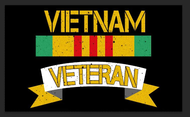 Vietnam Veterans Black Ribbon 3'X5' Flag Rough Tex® Super 68D