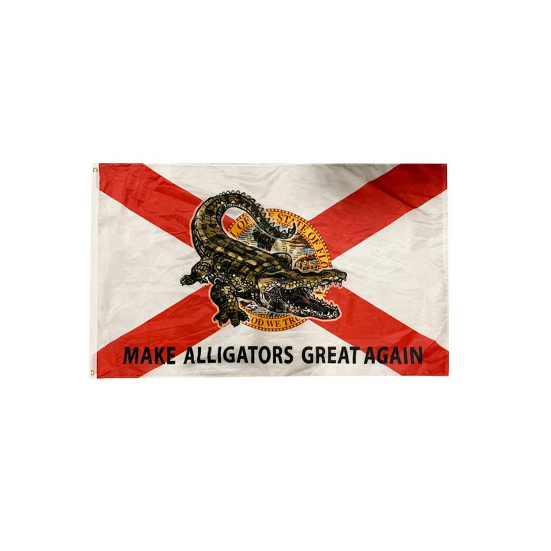 Make Alligators Great Again Florida 3'x5' Flag ROUGH TEX® Ships by August 18 68D