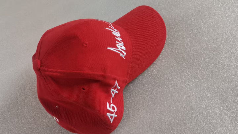 Donald Trump Signature Red Embroidered Cap