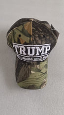Trump Make America Great Again Woodland Camo Embroidered Cap