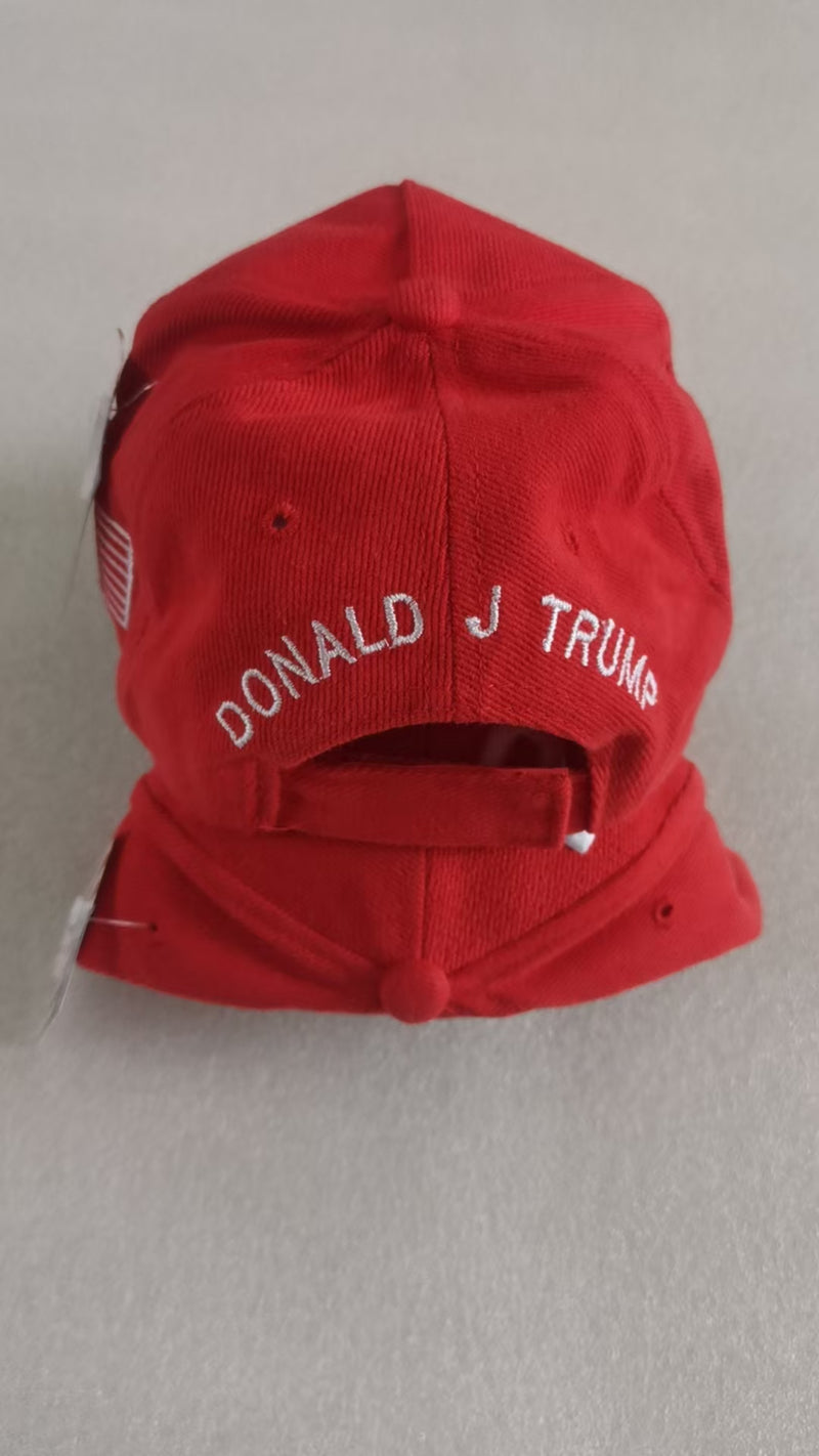 47 Signature Donald J Trump Red Embroidered Cap