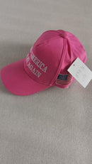 Make America Great Again Pink USA Embroidered Cap