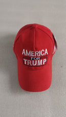 America For Trump 45 47 USA Red Embroidered Cap