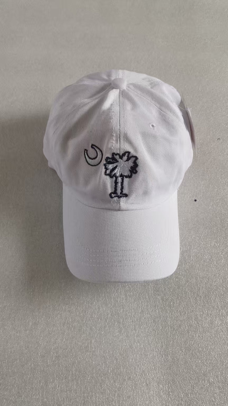 South Carolina White Embroidered Cap