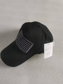 USA Blackout with Silver Patch Embroidered Cap