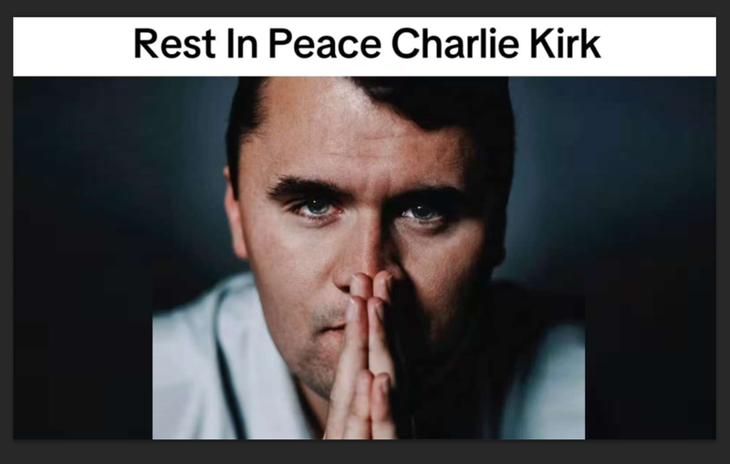 Charlie Kirk Memorial Banner 3x5 Feet Four Grommets October 1 Ship Date