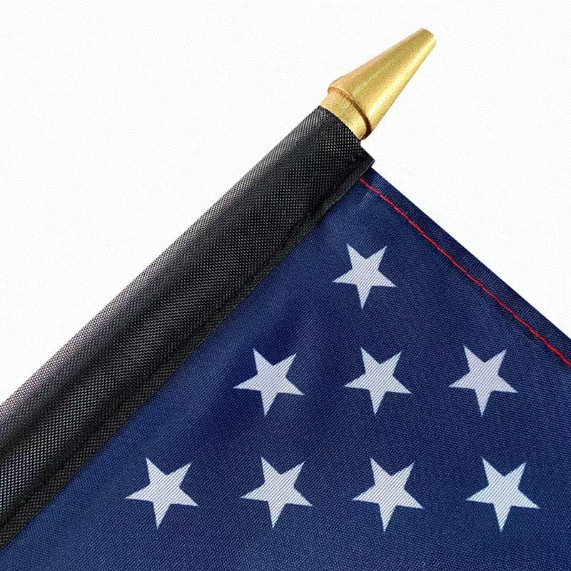 American Flags 8"×12" USA Stick Flags for Cemeteries Black Wood Staff Display Boxed 288 Case