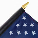 American Premium Black Label USA Stick Flags 8x12 Inches Gold Spears Wooden Staff