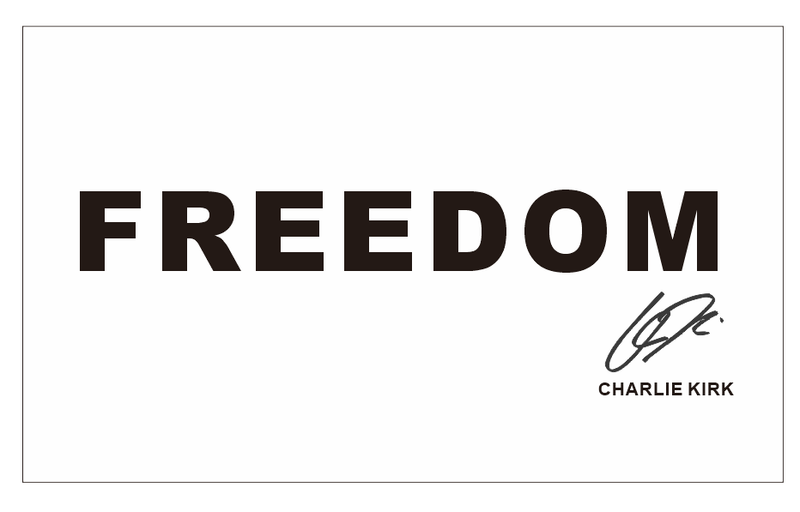Freedom Charlie Kirk 3x5 Flags Commemorative Ships Oct. 3 2025 Double Sided