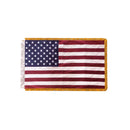 American Indoor Ceremonial USA Cotton Flag 3x5 Feet Sleeve Gold Fringe Grommets