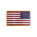 American Indoor Ceremonial USA Cotton Flag 3x5 Feet Sleeve Gold Fringe Grommets
