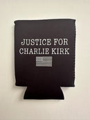 Justice Great American Patriot Double Sided Charlie Kirk USA Can Koozies Holders 12 Packs