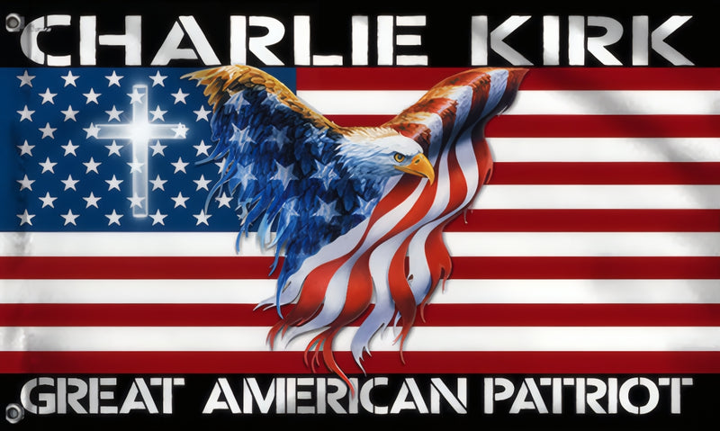 Charlie Kirk USA Christian Great American Patriot Flags 3x5 Feet Ships October 1 2025
