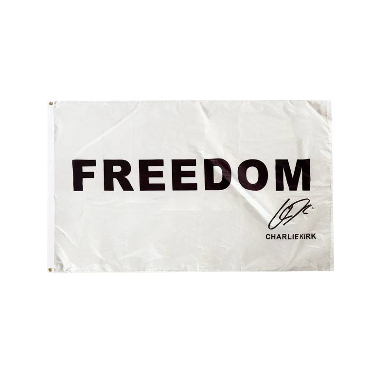 Freedom Charlie Kirk 3x5 Flags Commemorative Ships Oct. 3 2025 Double Sided