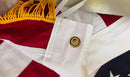 American Indoor Ceremonial USA Cotton Flag 3x5 Feet Sleeve Gold Fringe Grommets