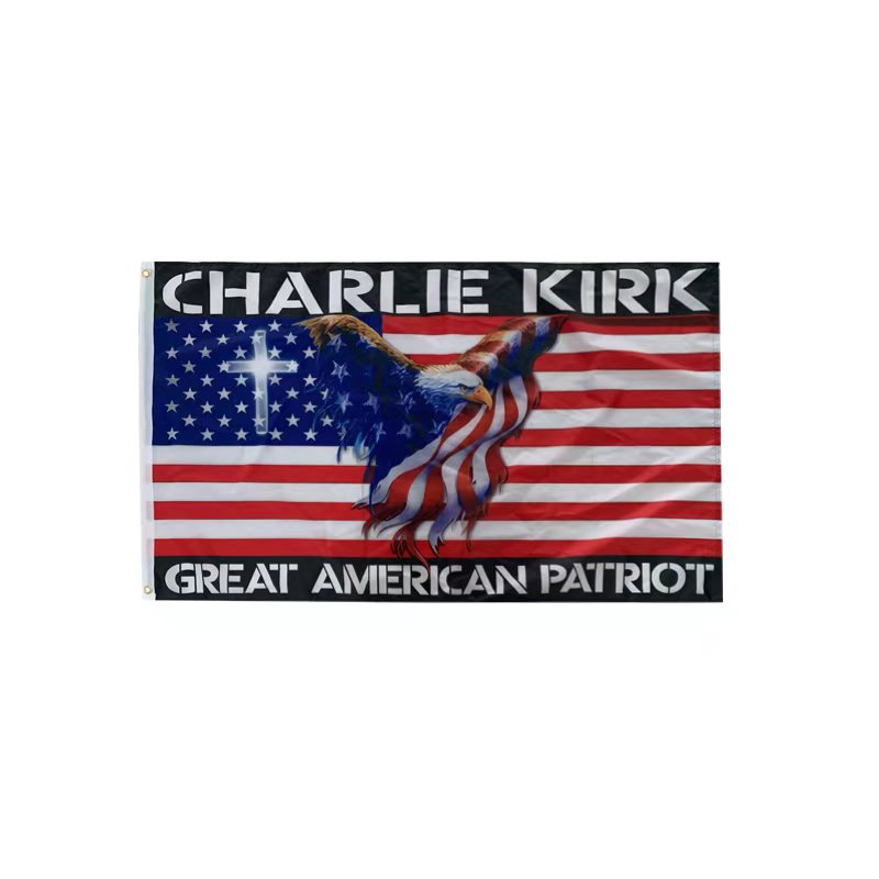 Charlie Kirk USA Christian Great American Patriot Flags 3x5 Feet Ships October 1 2025