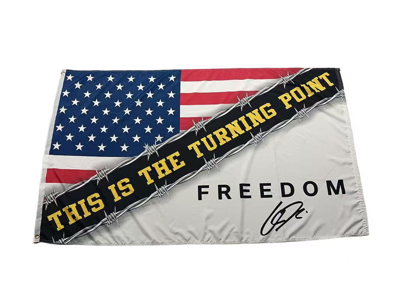 America This is the Turning Point Charlie Kirk Freedom Flags 3x5 Feet Ships September 31 2025